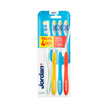 JORDAN szczoteczka do zębów Total Clean soft 4-pack