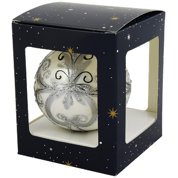 Bombka szklana 150 mm/1 szta bogaty dekor mix