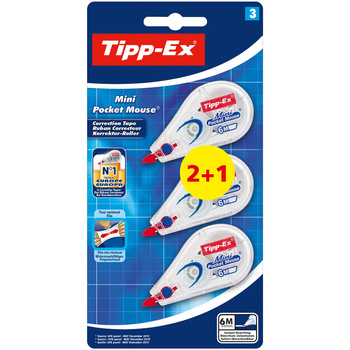Tipp-Ex Pocket Mouse Korektor w taśmie 5 m x 5 mm 3 sztuki