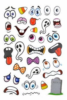 Zabawane naklejki halloweenowe