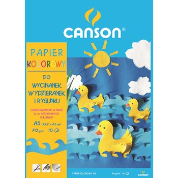 Papier kolorowy Canson A3 10 kolorów