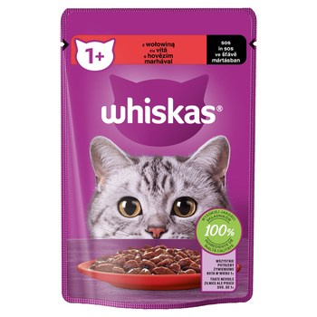 WHISKAS WOŁOWINA 85G
