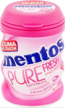 Mentos Pure Fresh Tutti Frutti Guma do żucia bez cukru 60 g (30 sztuk)