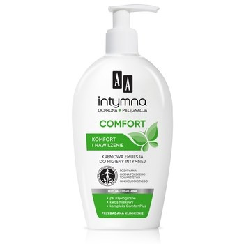 AA Intymna Ochrona&Pielęgnacja Comfort kremowa emulsja do higieny intymnej dozownik 300 ml