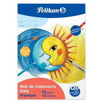 Pelikan Blok do malowania biały premium  A4 10 kartek