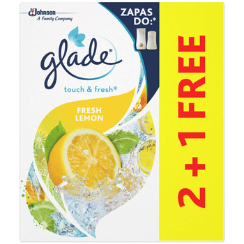 Glade Touch & Fresh Fresh Lemon Zapas do odświeżacza powietrza 3 x 10ml