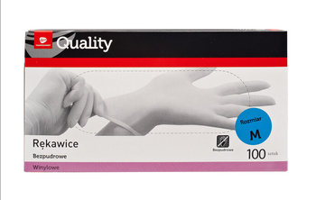 TGQ Rękawice winylowe M 100 szt.