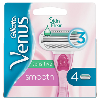 Gillette Venus Smooth Sensitive Ostrza wymienne do maszynki dogolenia, 4szt