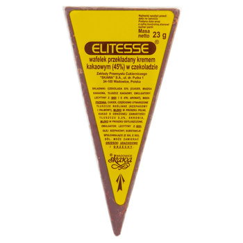 Wadowice Skawa Elitesse Wafelek przekładany kremem kakaowym w czekoladzie 23 g