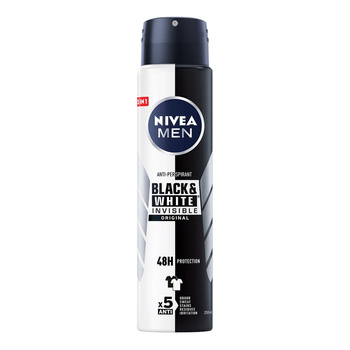 Nivea MEN Black & White Invisible Antyperspirant męski w spray'u 250ml
