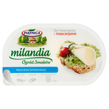 Piątnica Milandia Ogród Smaków Ser twarogowy z mascarpone naturalnie śmietankowy 150 g