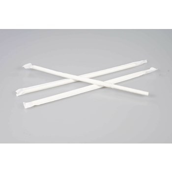 słomka papierowa biała zapapierkowana śr.6mm dł.20cm opak.500szt Uni-Pack