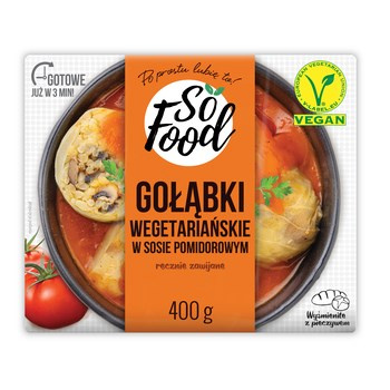 Gołąbki wegetariańskie w sosie pomidorowym 400g SO FOOD