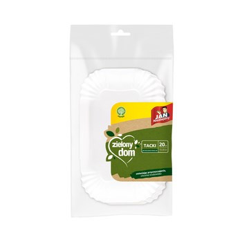 Jan Niezbędny Zielony dom tacki z papieru 20 szt.