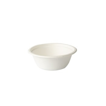 Miski z pulpy drzewnej, okrągłe, 350 ml, średnica 13 cm, 5 cm, biały, "Wood Fiber" 50 szt Papstar Polska