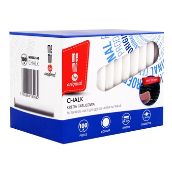 Kreda tablicowa Memobe,biała, 100 szt.