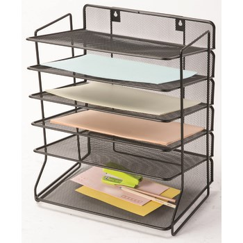 Sorter na dokumenty Q-CONNECT Office Set metalowy 6 półek czarny