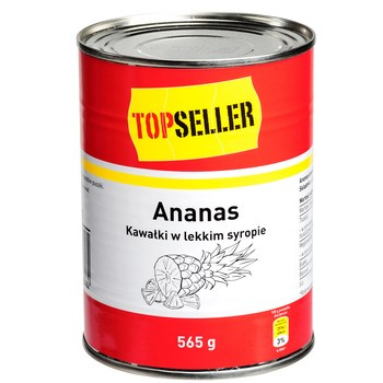 TOPS ANANAS KAWAŁKI W SYR.565G