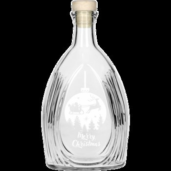 Butelka 500ml z korkiem, nadruk BOMBKA BROWIN