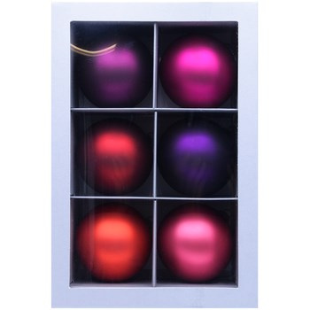 Vitbis Bombki szklane 50mm/6 szt. pudełko srebrne, natura mix