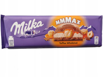Milka Czekolada mleczna toffi z całymi orzechami laskowymi 300 g