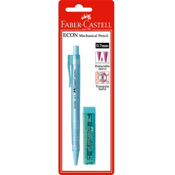 Ołówek automatyczny economy 0.7 mm + wkłady zielony blister Faber-Castell