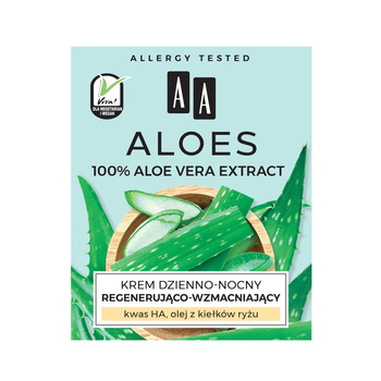 AA Aloes 100% aloe vera extract krem dzienno-nocny regenerująco-wzmacniający 50 ml