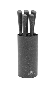 Smart Granit Kpl. 5-szt. noży  kuchennych w bloku GERLACH