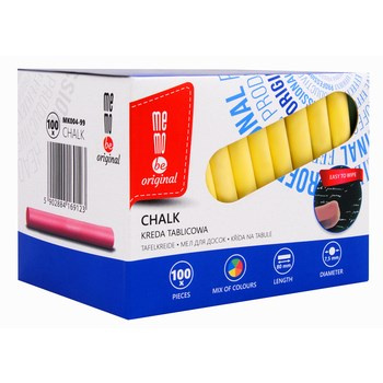 Kreda tablicowa  Memobe, kolorowa, 100 szt.