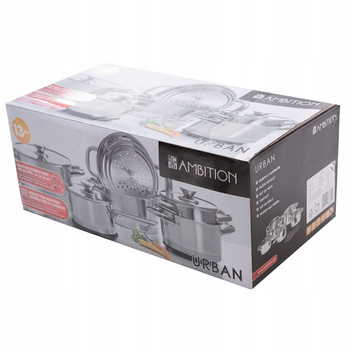 Zestawgarnków ze stali nierdzewnej 13 elementów URBAN