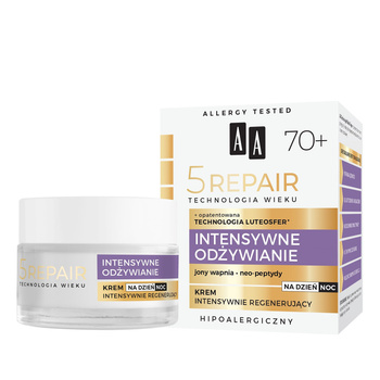 AA Technologia Wieku 5Repair 70+ Intensywne Odżywianie krem na dzień i noc regenerujący 50 ml