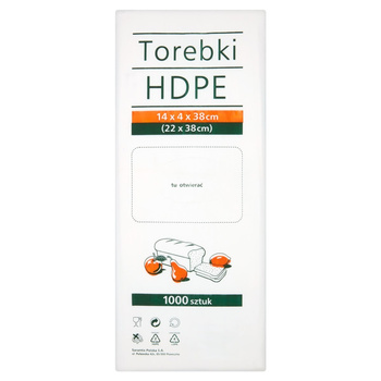 Torebki HDPE 22 x 38 cm 1000 sztuk