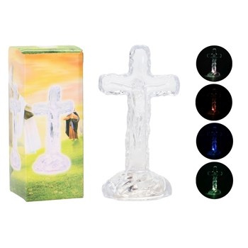 EM&EM Figurka LED krzyż 6x14cm