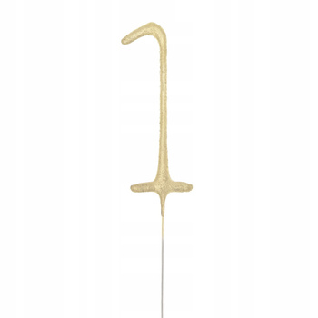 Złota cyfra 1  7,5 cm