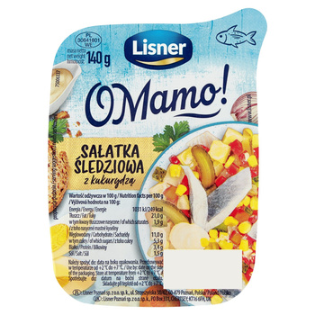 O Mamo!  Sałatka śledziowa z kukurydzą 140 g Lisner