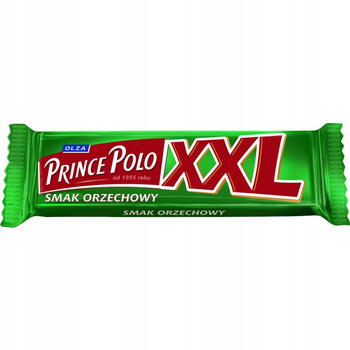 Olza Prince Polo XXL Orzechowe Kruchy wafelek z kremem orzechowym oblany mleczną czekoladą 50 g