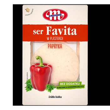 Mlekovita Favita Ser kanapkowy z papryką 150g