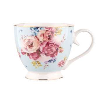 Filiżanka jumbo na stopce 350ml błękitna Scarlett