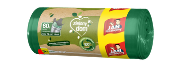 Jan Niezbędny Zielony dom Worki zawiązywane 60 l 18 szt