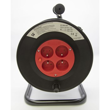 Przedłużacz bębnowy 25m, 4 gniazda