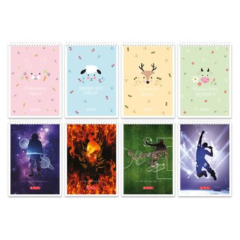 Herlitz kołonotatnik A7 40 kratka dziewczęco / chłopięcy