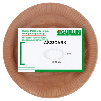 Talerz papierowy kraftowy ø 23 cm 50 sztuk