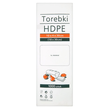Torebki HDPE 18 x 30 cm 1000 sztuk