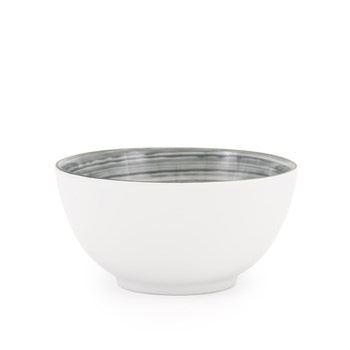 Salaterka porcelanowa Ole 14cm Joy szary + obwódka szara