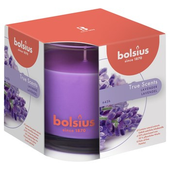 Bolsius Świeca zapachowa w szkle 95/95 True Scents Lawenda