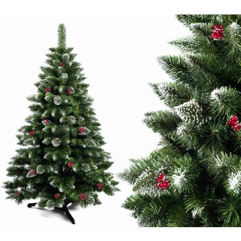 Choinka sosna Himalaya ośnieżona z czerwoną jarzębiną 90 cm