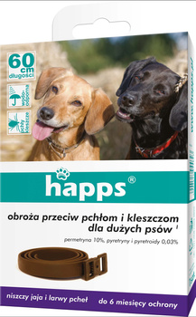 Happs obroża przeciw pchłom i kleszczom dla dużych psów