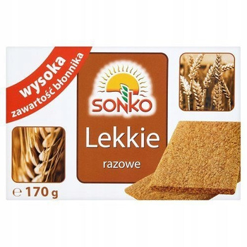 Sonko Pieczywo chrupkie Lekkie razowe 170 g (32 sztuki)