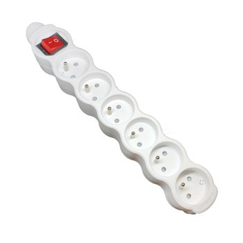 Listwa 6 gniazd z uziemieniem i wyłącznikiem