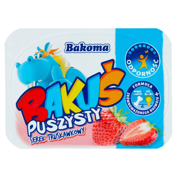 Bakoma Bakuś Puszysty serek truskawkowy 90g